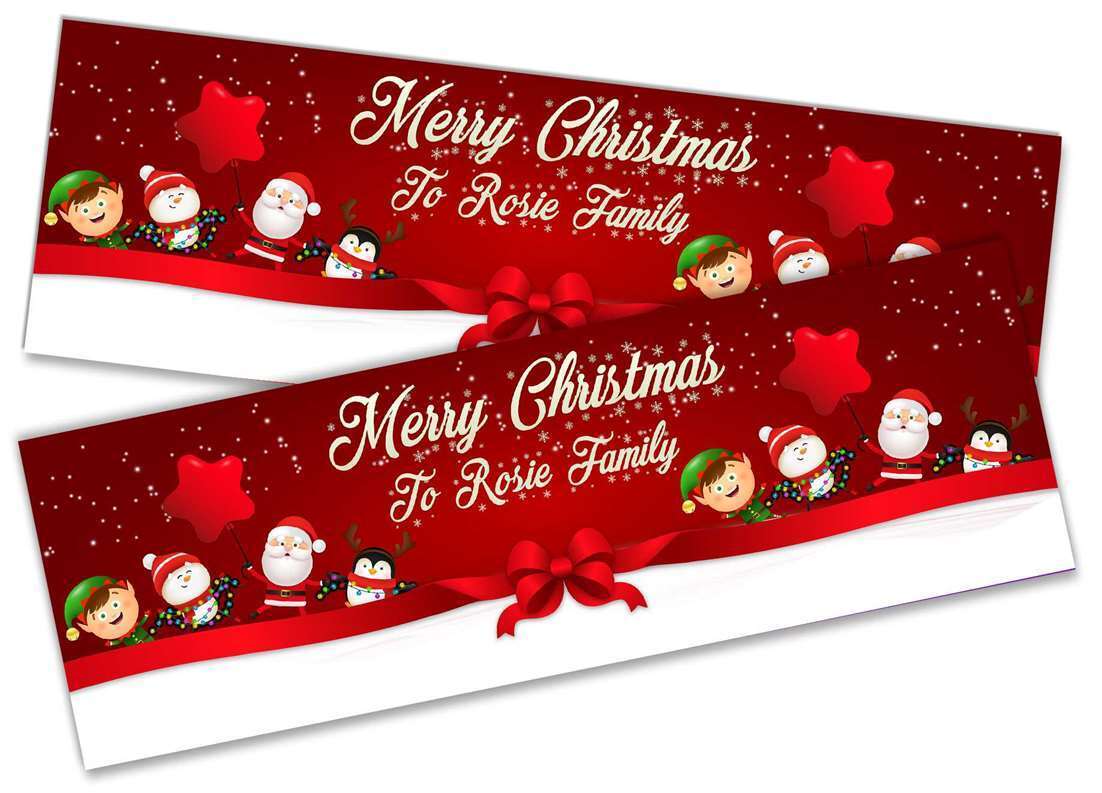 Personalised Banner Christmas Design Party Decoration 12