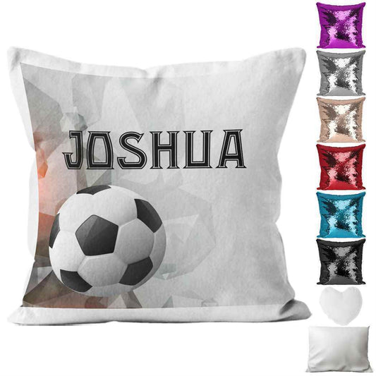 Personalised Cushion Football Sequin Cushion Pillow Printed Birthday Gift 13