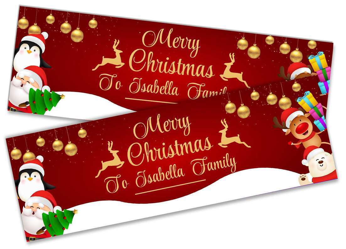 Personalised Banner Christmas Design Party Decoration 10