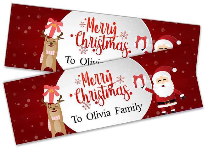 Personalised Banner Christmas Design Party Decoration 15