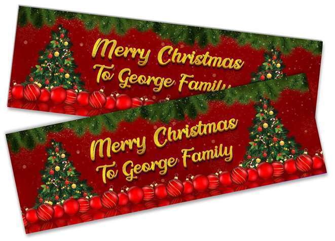 Personalised Banner Christmas Design Party Decoration 17