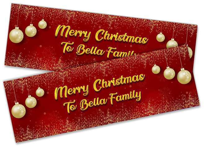 Personalised Banner Christmas Design Party Decoration 16