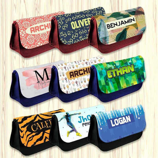 Personalised Pencil Case Generic Girls Boys Stationary Kids School Bag 35