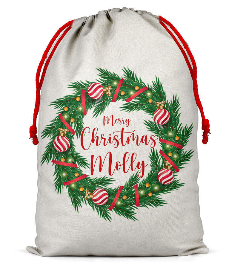 Personalised Christmas Sack Santa Bag Xmas Boy Girl Gift Stocking Bag 6