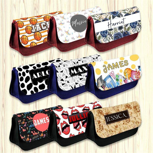 Personalised Pencil Case Generic Girls Boys Stationary Kids School Bag 55
