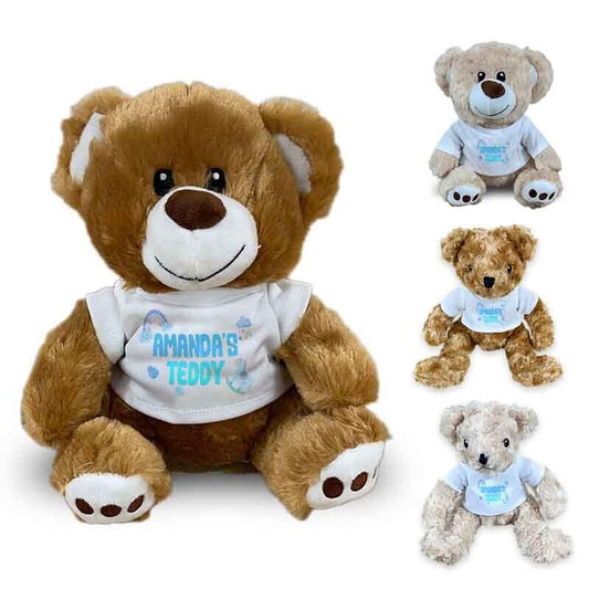 Personalised Teddy Bear Printed Soft Toy Baby Birthday Gift Christening 1