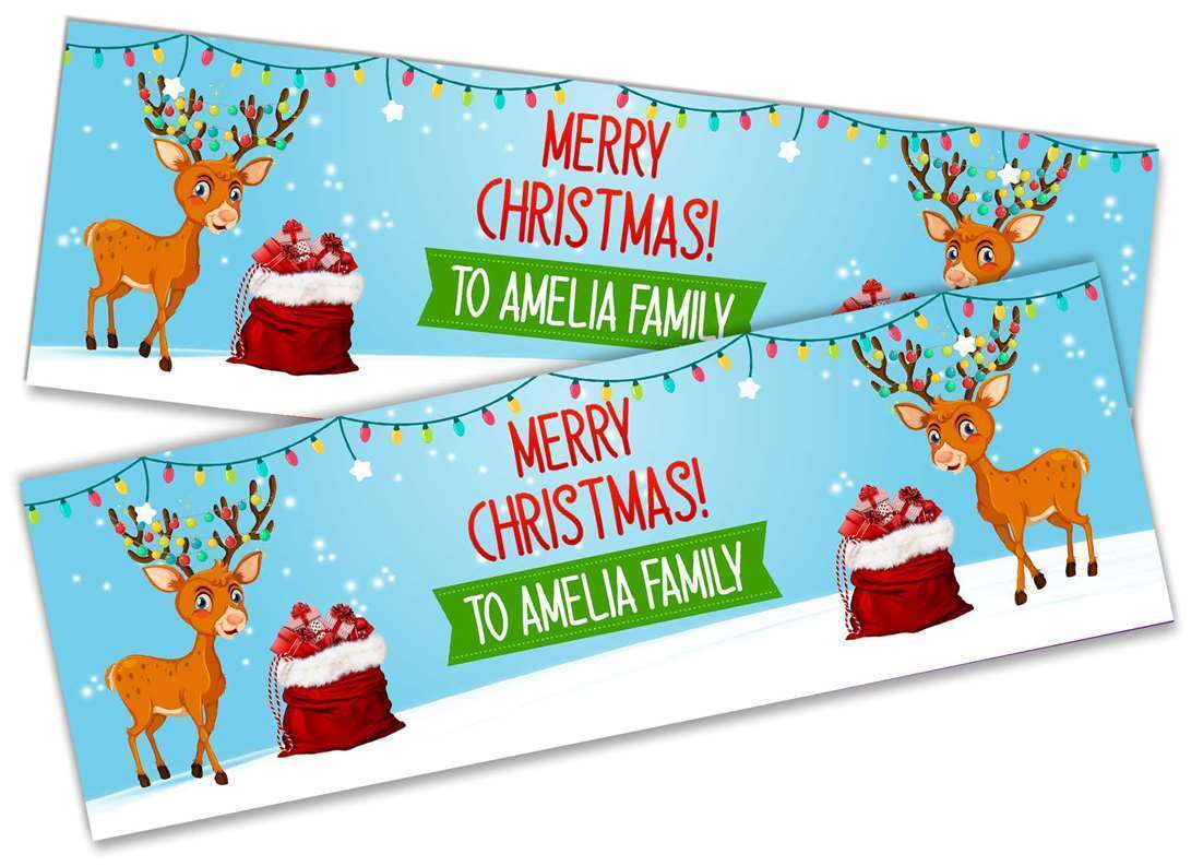 Personalised Banner Christmas Design Party Decoration 11