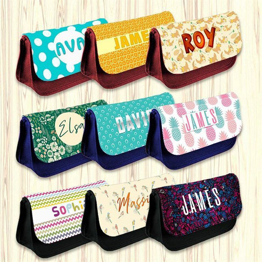Personalised Pencil Case Generic Girls Boys Stationary Kids School Bag 48