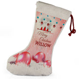 Personalised Any Name Christmas Stocking Tree Decoration Gift Present 4
