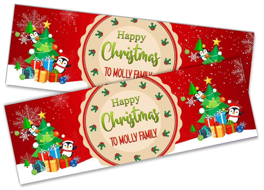 Personalised Banner Christmas Design Party Decoration 12
