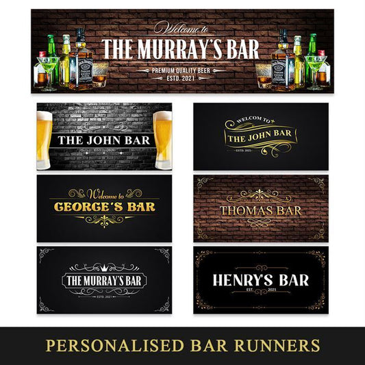Personalised Any Text Beer Mat Label Bar Runner Ideal Home Pub Cafe Occasion 18