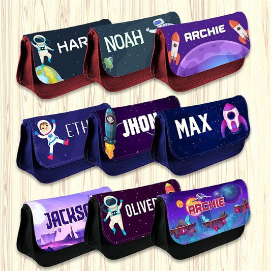 Personalised Pencil Case Generic Girls Boys Stationary Kids School Bag 32