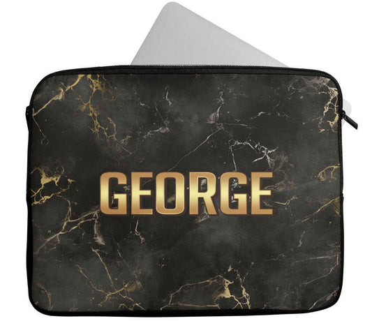 Personalised Any Name Marble Design Laptop Case Sleeve Tablet Bag 71