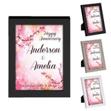 Personalised Anniversary Wooden Frames Any Name Image Wedding Gift Mr and Mrs 3