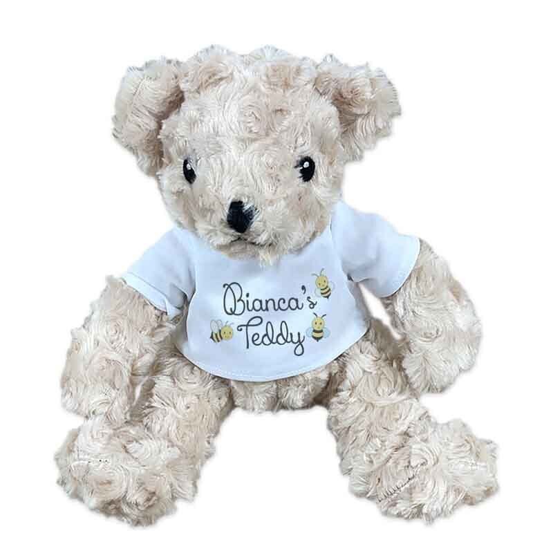 Personalised Teddy Bear Printed Soft Toy Baby Birthday Gift Christening 3
