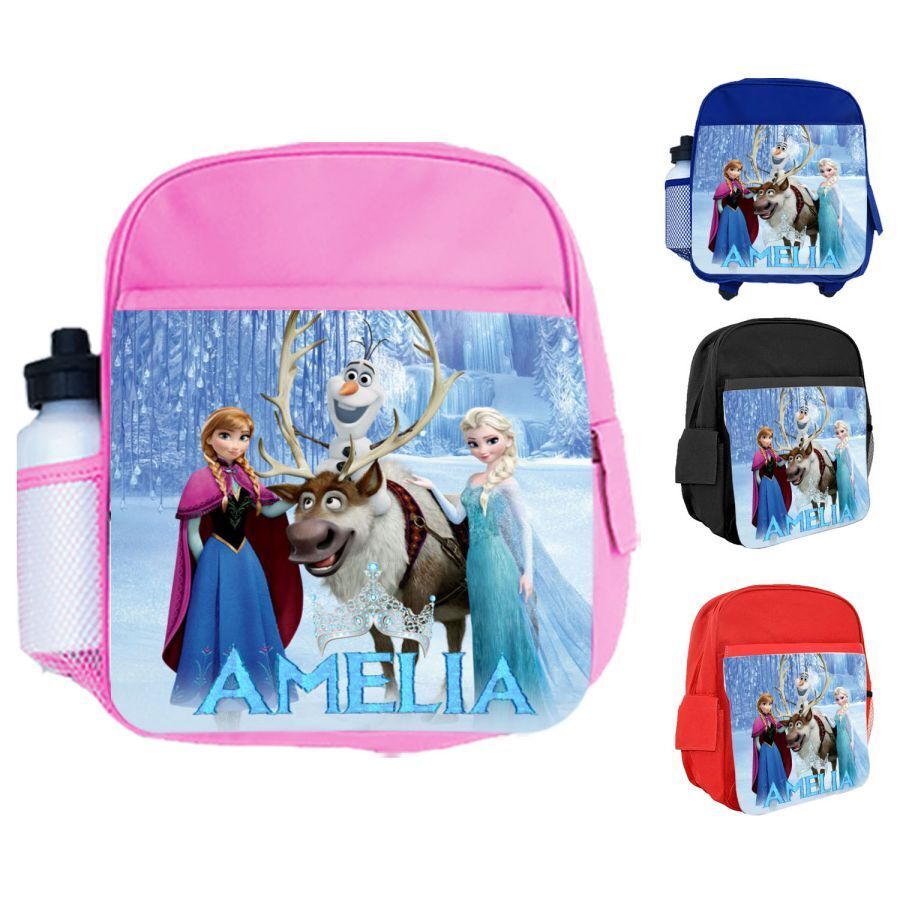 Personalised Kids Backpack Any Name Princess Design Boys Girls kid School Bag 64