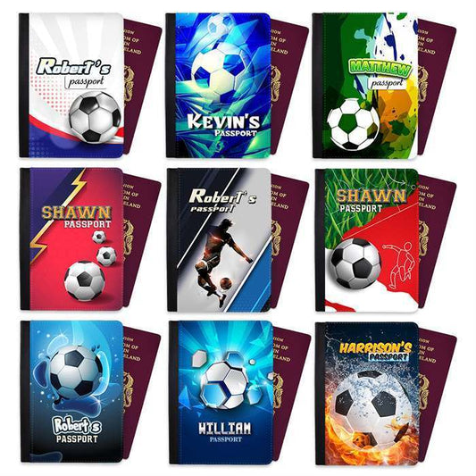 Personalised Footbakids Passport Cover Holder Any Name Holiday Accessory 33