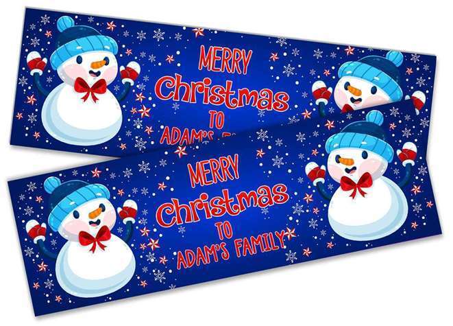 Personalised Banner Christmas Design Party Decoration 19