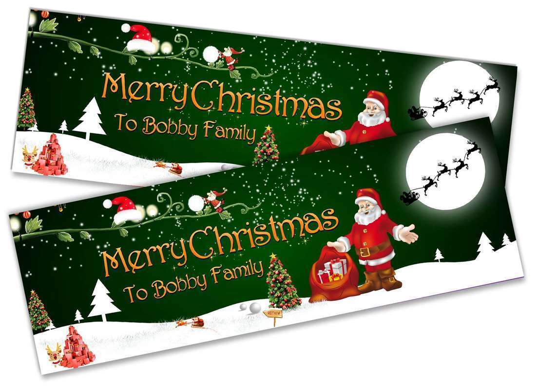 Personalised Banner Christmas Design Party Decoration 13
