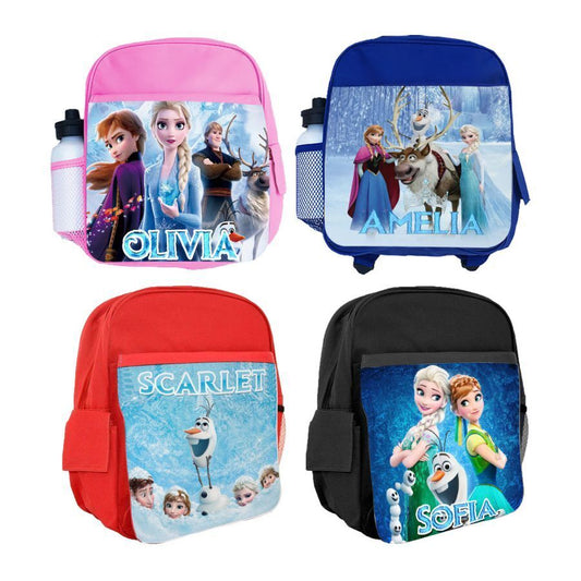 Personalised Kids Backpack Any Name Princess Design Boys Girls kid School Bag 64