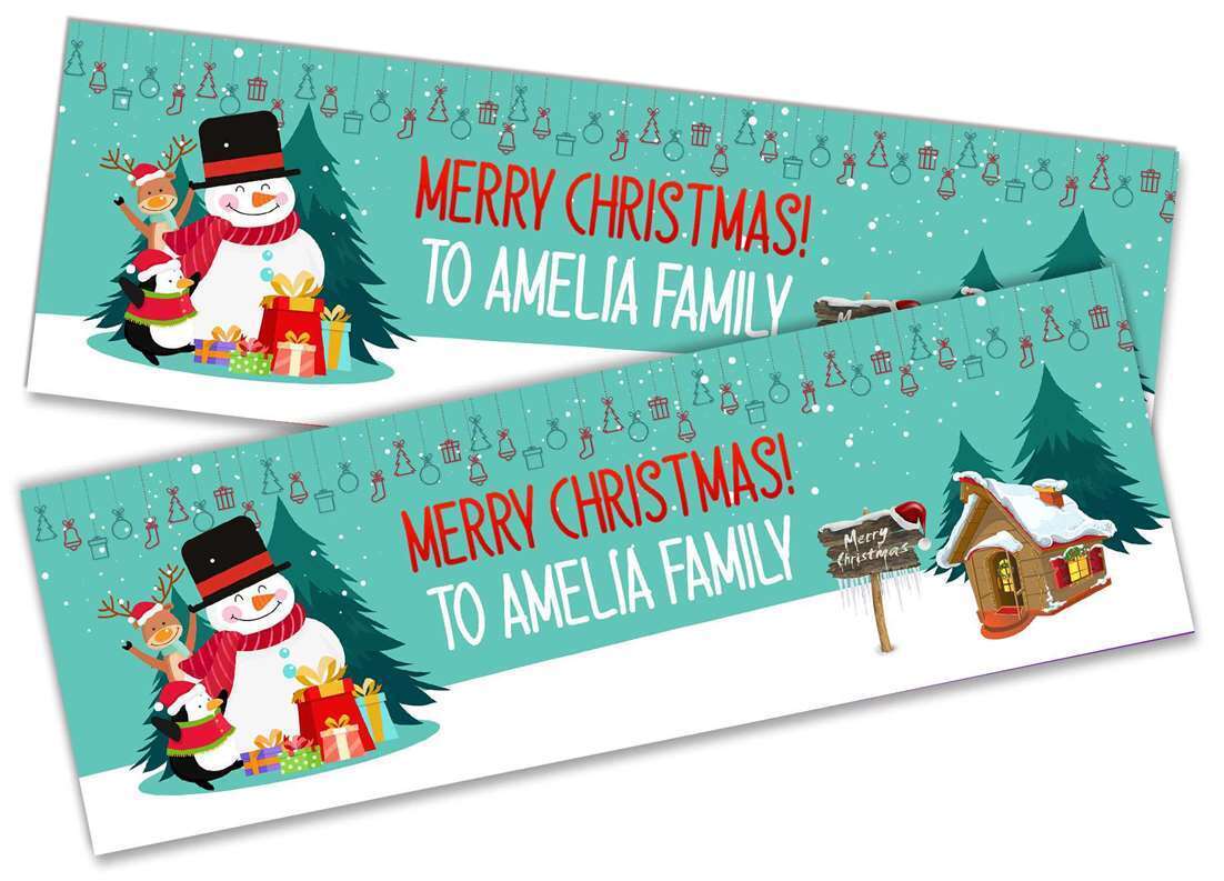 Personalised Banner Christmas Design Party Decoration 11