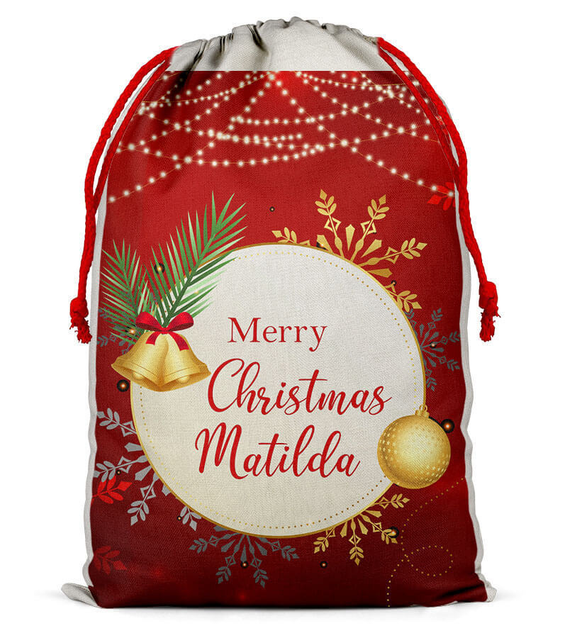 Personalised Christmas Sack Santa Bag Xmas Boy Girl Gift Stocking Bag 9