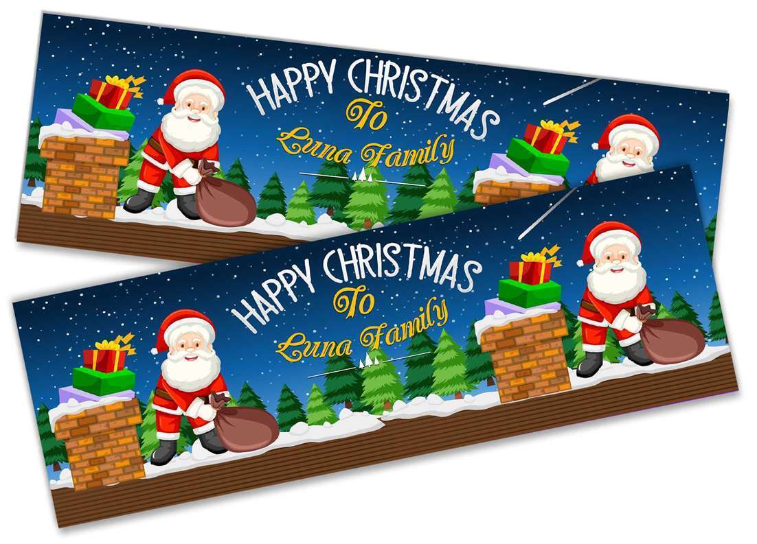 Personalised Banner Christmas Design Party Decoration 14