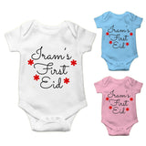 Personalised Eid Baby Vest Baby grow Little baby body suit 13