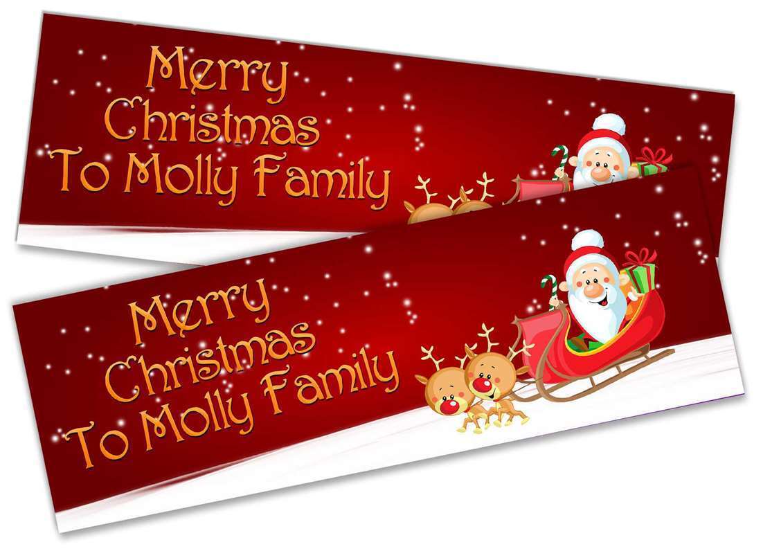 Personalised Banner Christmas Design Party Decoration 11