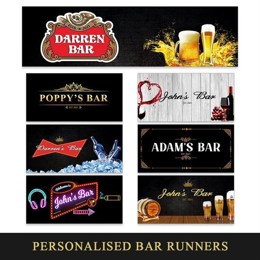 Personalised Any Text Beer Mat Label Bar Runner Ideal Home Pub Cafe Occasion 20