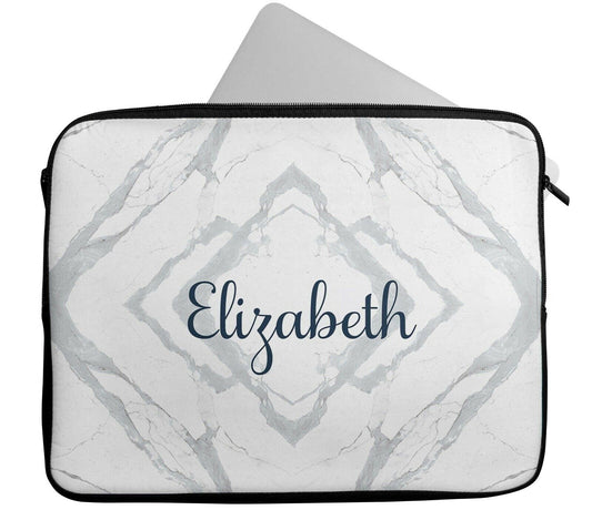 Personalised Any Name Marble Laptop Case Sleeve Tablet Bag Chromebook Gift 7