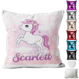 Personalised Cushion Unicorn Sequin Cushion Pillow Printed Birthday Gift 17