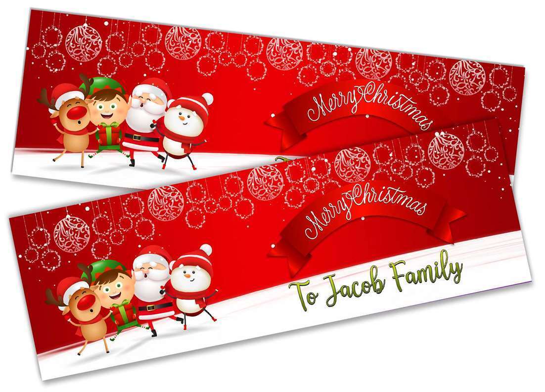 Personalised Banner Christmas Design Party Decoration 11