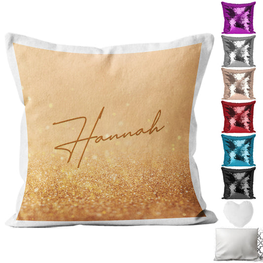 Personalised Cushion Glitter Sequin Cushion Pillow Printed Birthday Gift 10