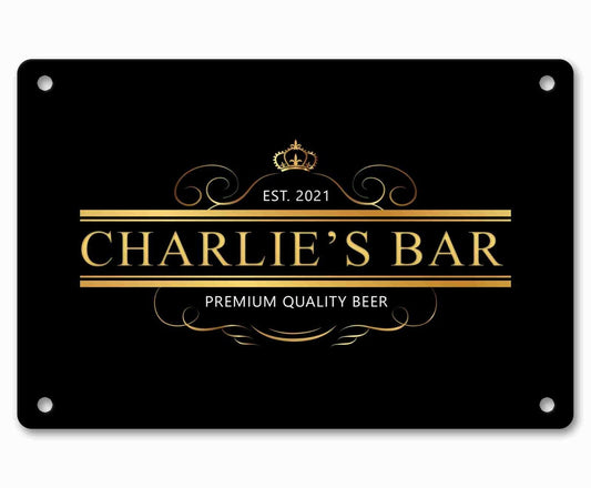 Personalised Bar Sign Any Name Garden Plaque Gift Bar Pub Backyard Bar Sign 125