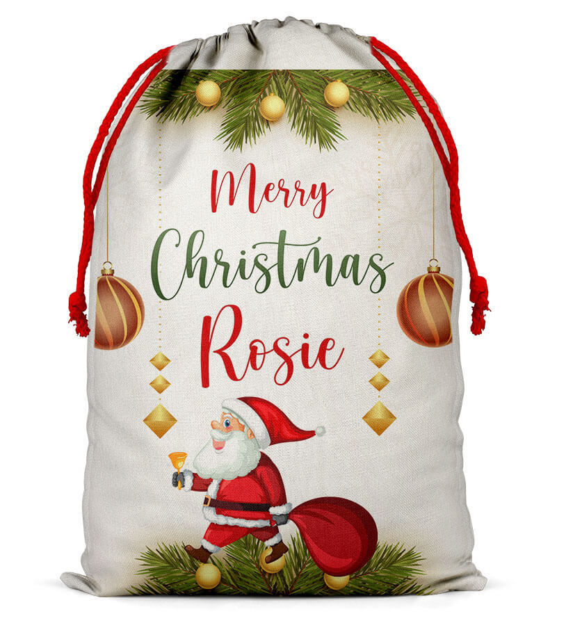Personalised Christmas Sack Santa Bag Xmas Boy Girl Gift Stocking Bag 9