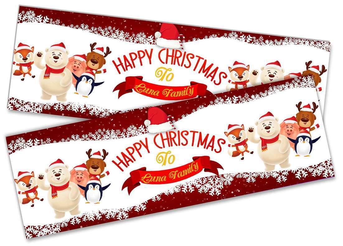 Personalised Banner Christmas Design Party Decoration 14