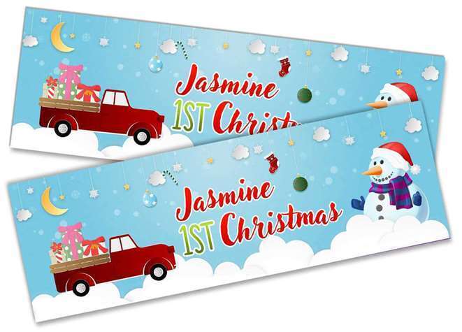 Personalised Banner Christmas Design Party Decoration 15