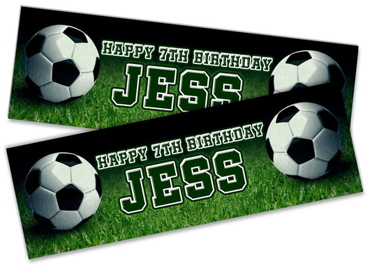 x2 Personalised Birthday Banner Football Children Kids Party Decoration 6
