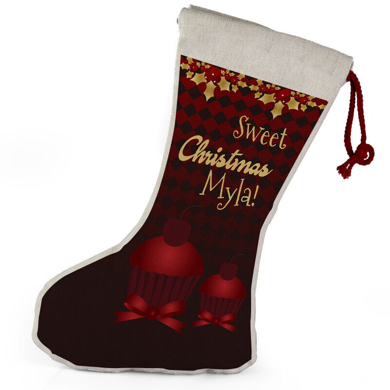 Personalised Any Name Christmas Stocking Tree Decoration Gift Present 2