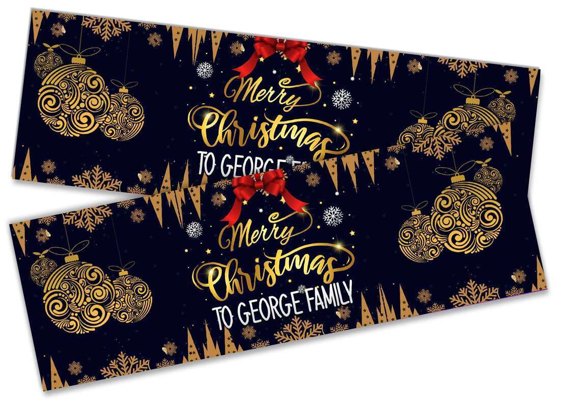 Personalised Banner Christmas Design Party Decoration 12