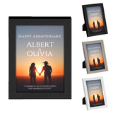 Personalised Anniversary Wooden Frames Any Image Name Wedding Gift Mr and Mrs 5