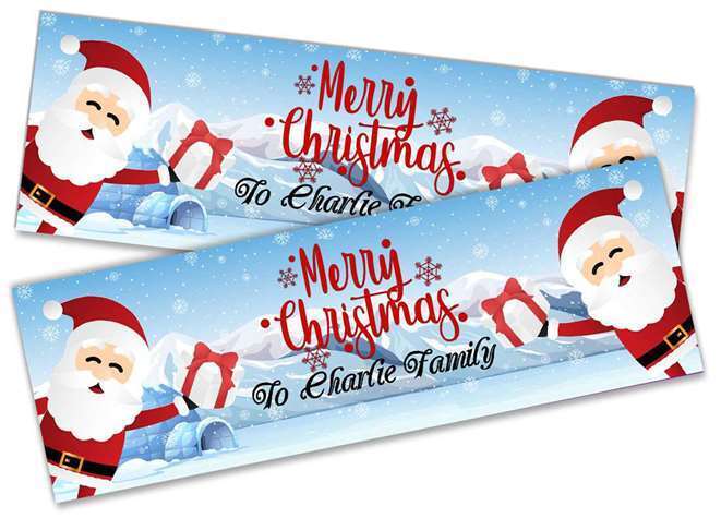 Personalised Banner Christmas Design Party Decoration 15