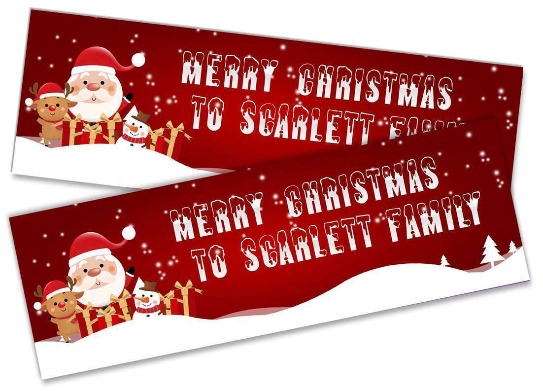 Personalised Banner Christmas Design Party Decoration 10