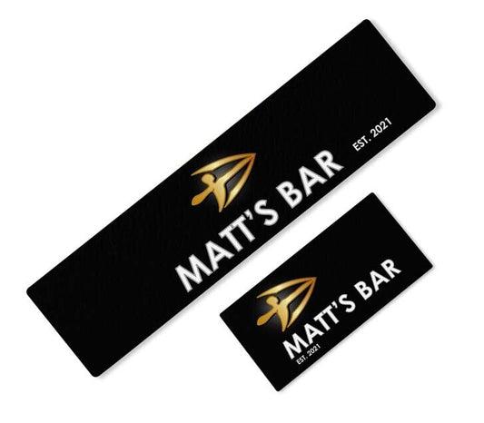 PERSONALISED STRONGBOW CIDER LABEL BAR RUNNER IDEAL HOME PUB BEER MAT OCCASION