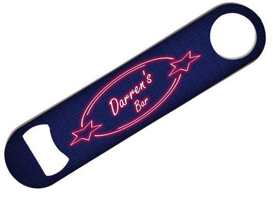 Personalised Any Name Bar Blade Beer Home Pub Cafe Occasion Bottle Opener 41