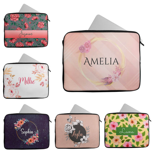 Personalised Any Name Patterned Design Laptop Case Sleeve Tablet Bag 12