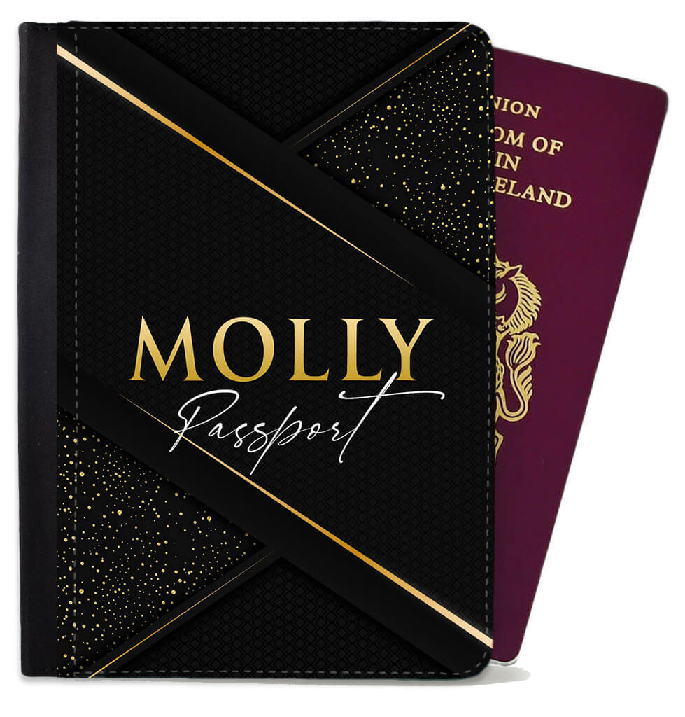 Personalised Abstract Children Passport Cover Holder Any Name Holiday 16