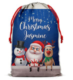 Personalised Christmas Sack Santa Bag Xmas Boy Girl Gift Stocking Bag 9