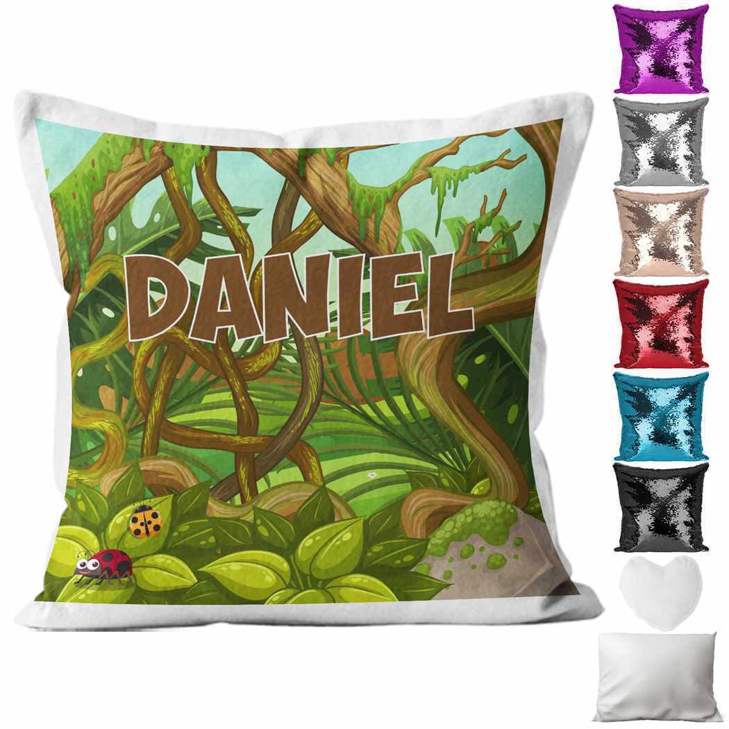 Personalised Cushion Animal Sequin Cushion Pillow Printed Birthday Gift 78